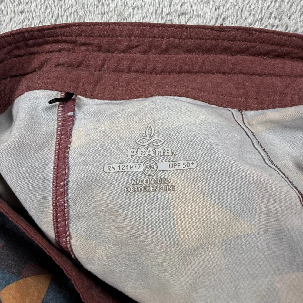 Prana Board Shorts Mens 30 Multicolor Aztec 8